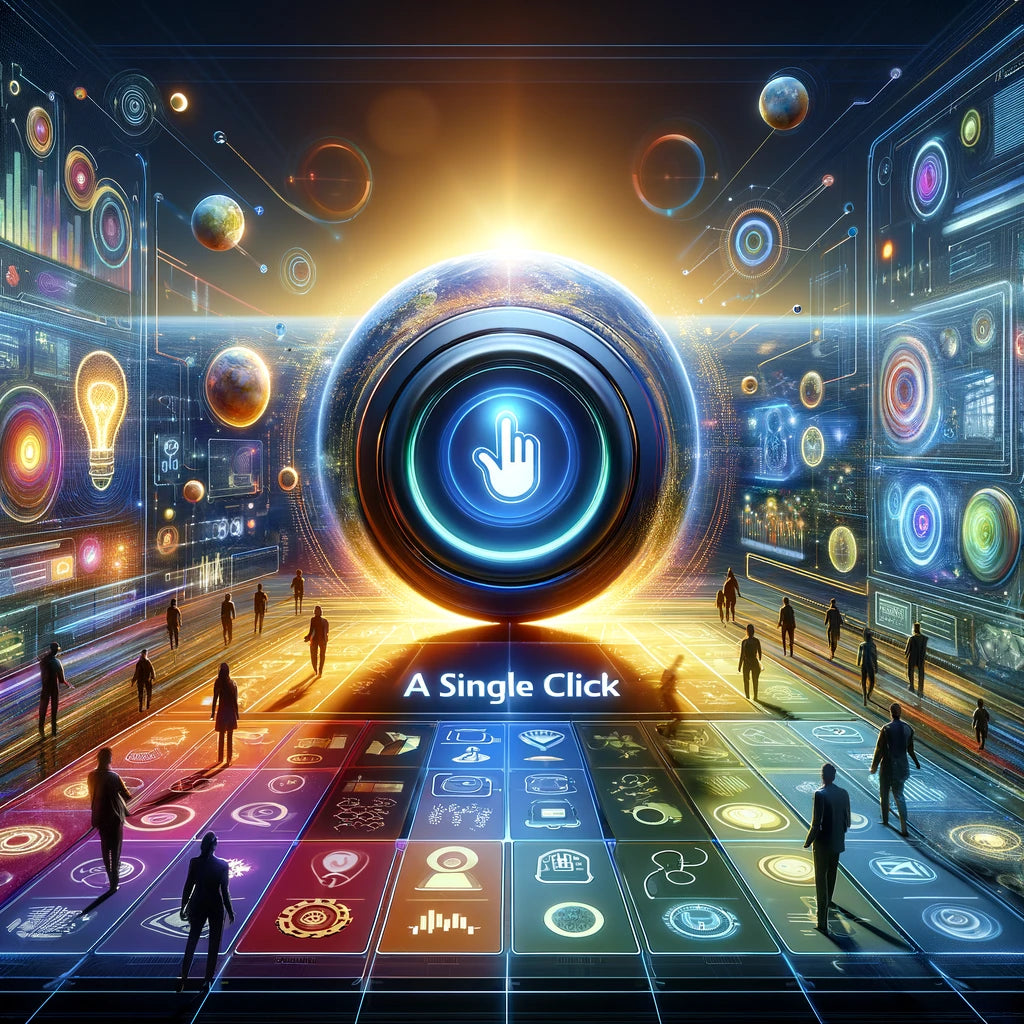 A conceptual digital artwork depicting the seamless integration of MyGPT Chatbot GPT-4 technology into a business platform