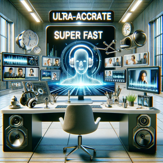 Ultra-Accurate Super Fast Transcription Service - 30 Minutes Media processed in approx. 1 minute Advanced GPU and LLM Technology